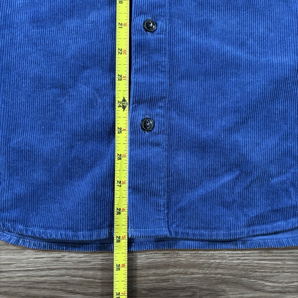 Hiroshi Kato The Brace Oxford Corduroy Shirt Men's Size Medium Blue Pacific Wash - Picture 7 of 8